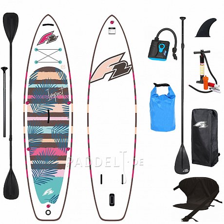 SUP F2 IMPACT 10'2 AQUA mit Paddel - aufblasbares Stand Up Paddle Board