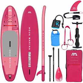 SUP AQUA MARINA CORAL 10'2" RASPBERRY Modell 2023 - aufblasbares Stand Up Paddle Board