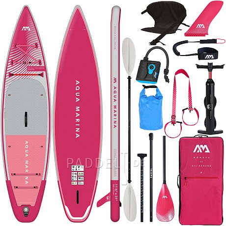 SUP AQUA MARINA CORAL TOURING 11'6" RASPBERRY Modell 2023 - aufblasbares Stand Up Paddle Board