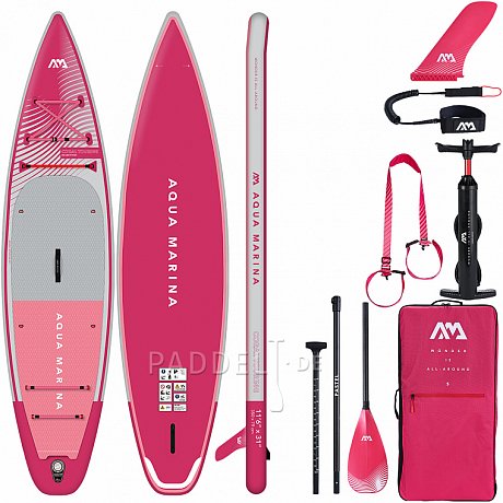 SUP AQUA MARINA CORAL TOURING 11'6" RASPBERRY Modell 2023 - aufblasbares Stand Up Paddle Board