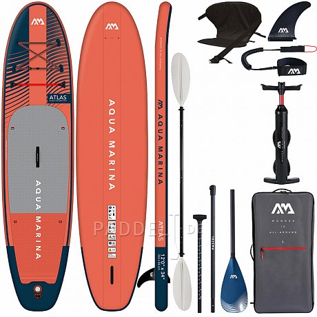 SUP AQUA MARINA ATLAS 12'0" Modell 2023 - aufblasbares Stand Up Paddle Board