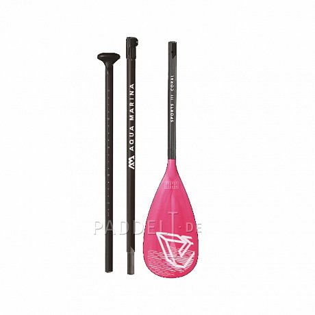 Paddel AQUA MARINA SPORT III CORAL 3-teiliges verstellbares SUP Paddel