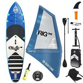 SUP SKIFFO SMU 10'4 COMBO incl. aufblasbarem Segel - aufblasbares Stand Up Paddle Board, Windsurfboard und Kajak