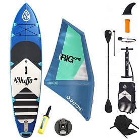 SUP SKIFFO SMU 10'4 COMBO incl. aufblasbarem Segel - aufblasbares Stand Up Paddle Board, Windsurfboard und Kajak