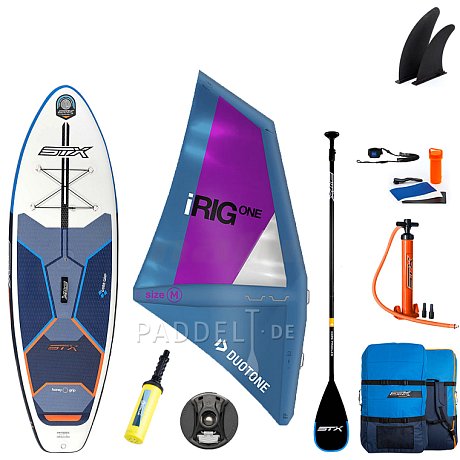 SUP STX Hybrid Junior Cruiser 8' mit Paddel incl. aufblasbarem Segel - aufblasbares Stand Up Paddle Board und WindSUP