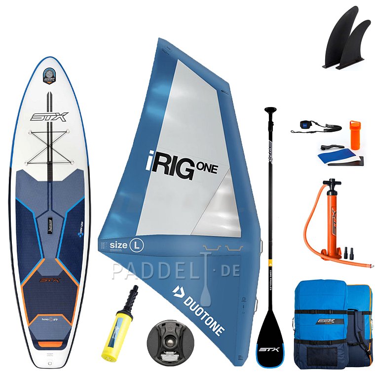 SUP STX WS Hybrid Cruiser 10’4” mit Paddel incl. aufblasbarem Segel - aufblasbares Stand Up Paddle Board und WindSUP