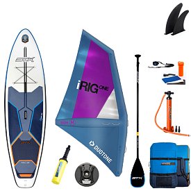 SUP STX WS Hybrid Cruiser 10’4” mit Paddel incl. aufblasbarem Segel - aufblasbares Stand Up Paddle Board und WindSUP