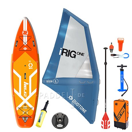 ZRAY F1 FURY 10'4 WindSUP incl. aufblasbarem Segel - aufblasbares Stand Up Paddle Board, Windsurfboard