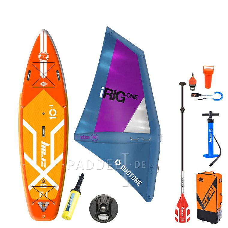 ZRAY F1 FURY 10'4 WindSUP incl. aufblasbarem Segel - aufblasbares Stand Up Paddle Board, Windsurfboard und Kajak