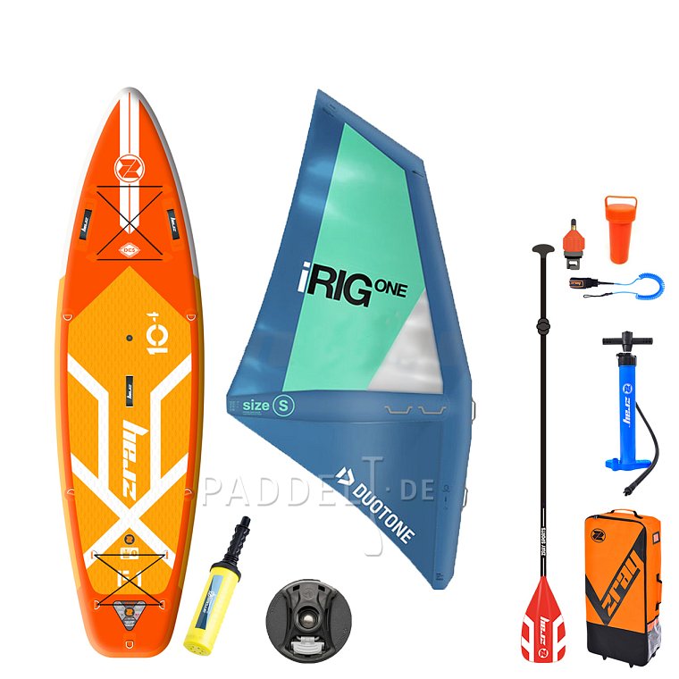 ZRAY F1 FURY 10'4 WindSUP incl. aufblasbarem Segel - aufblasbares Stand Up Paddle Board, Windsurfboard und Kajak