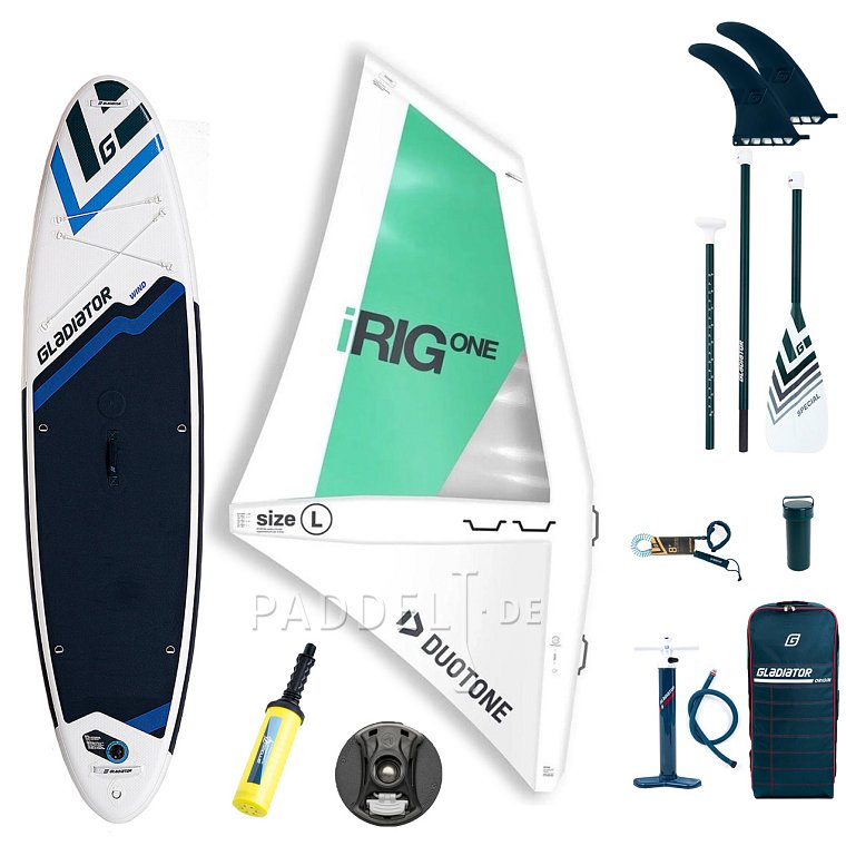 SUP GLADIATOR WindSUP 10'7 SC incl. aufblasbarem Segel - aufblasbares Stand Up Paddle Board mit Windsurf-Option