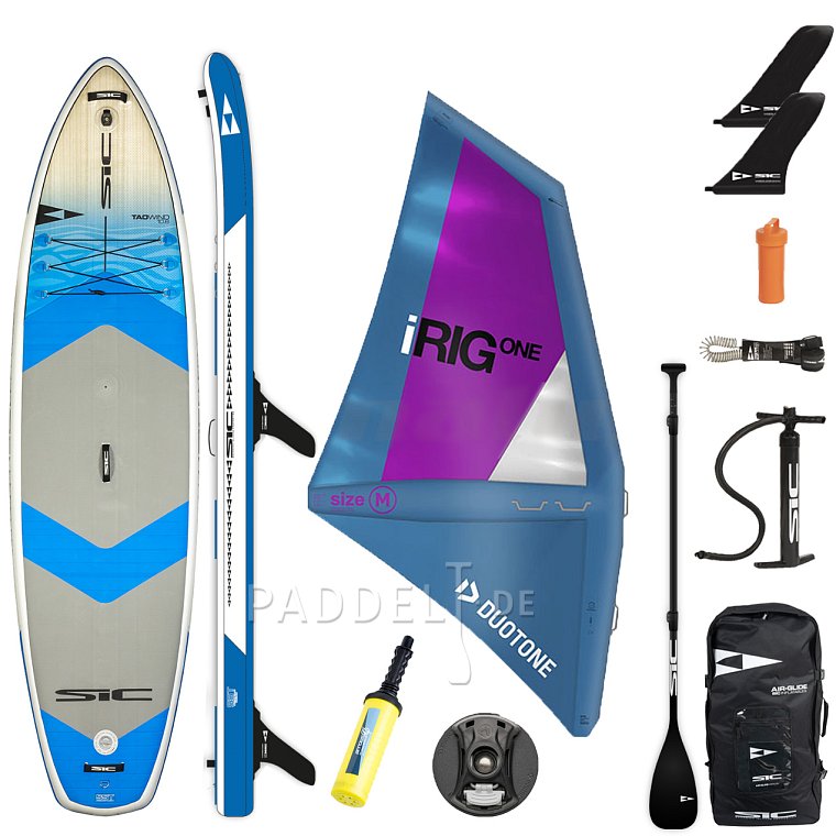 SUP SIC MAUI TAO AIR-GLIDE WIND 10'6 x 32'' incl. aufblasbarem Segel - aufblasbares Stand Up Paddle Board mit Windsurf-Option