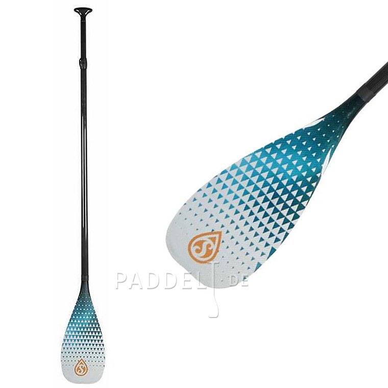 Paddel SKIFFO Elite Carbon C100 3D - 3-teiliges verstellbares Karbon SUP Paddel