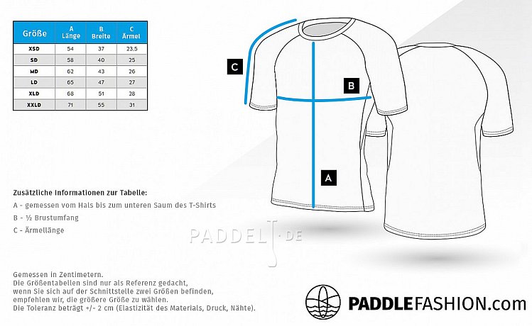 T-Shirt Damen PADDLEBOARDING LIGHT BLUE lycra kurzarm