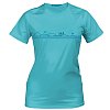 T-Shirt Damen PADDLEBOARDING LIGHT BLUE lycra kurzarm