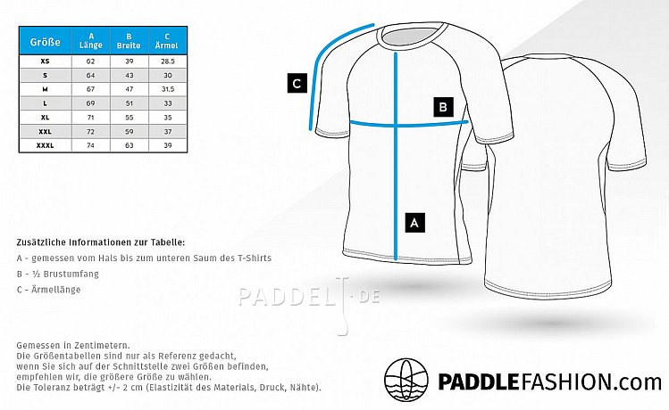 T-Shirt Herren PADDLEBOARDING LIGHT BLUE lycra kurzarm