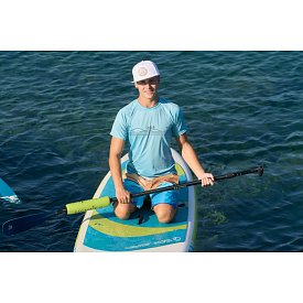 T-Shirt Herren PADDLEBOARDING LIGHT BLUE lycra kurzarm