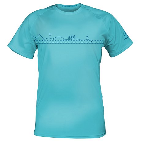 T-Shirt Herren PADDLEBOARDING LIGHT BLUE lycra kurzarm