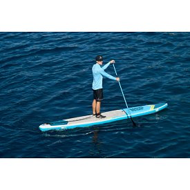 T-shirt Herren PADDLEBOARDING LIGHT BLUE lycra langarm