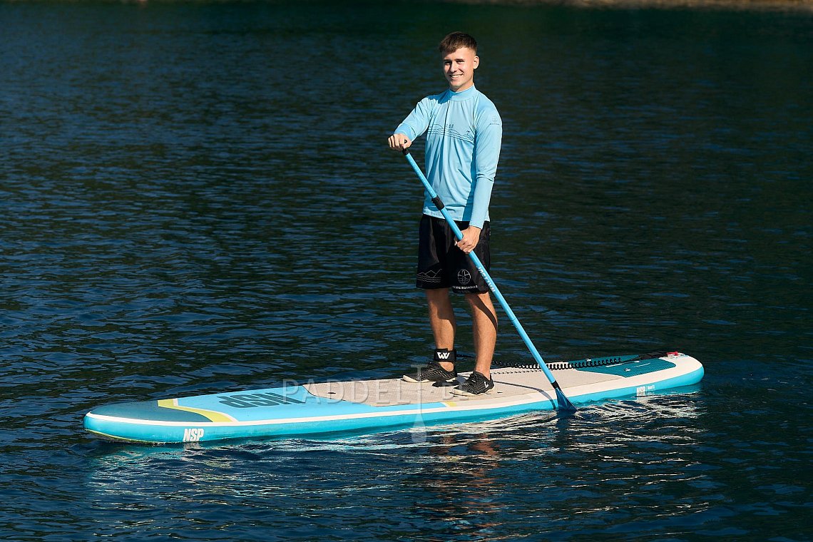 T-shirt Herren PADDLEBOARDING LIGHT BLUE lycra langarm