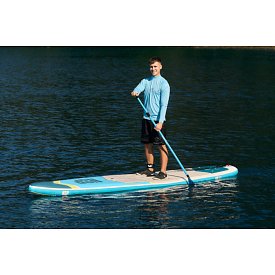 T-shirt Herren PADDLEBOARDING LIGHT BLUE lycra langarm