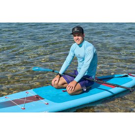 T-shirt Herren PADDLEBOARDING LIGHT BLUE lycra langarm