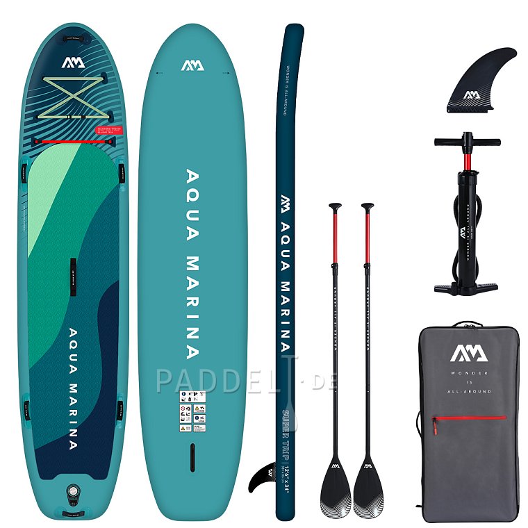 SUP AQUA MARINA Supertrip 12'6 Modell 2024 - aufblasbares Stand Up Paddle Board