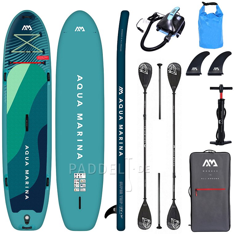 SUP AQUA MARINA Supertrip 12'6 Modell 2025 - aufblasbares Stand Up Paddle Board