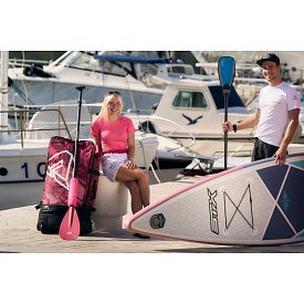 T-Shirt Damen PADDLEBOARDING PINK Lycra kurzarm