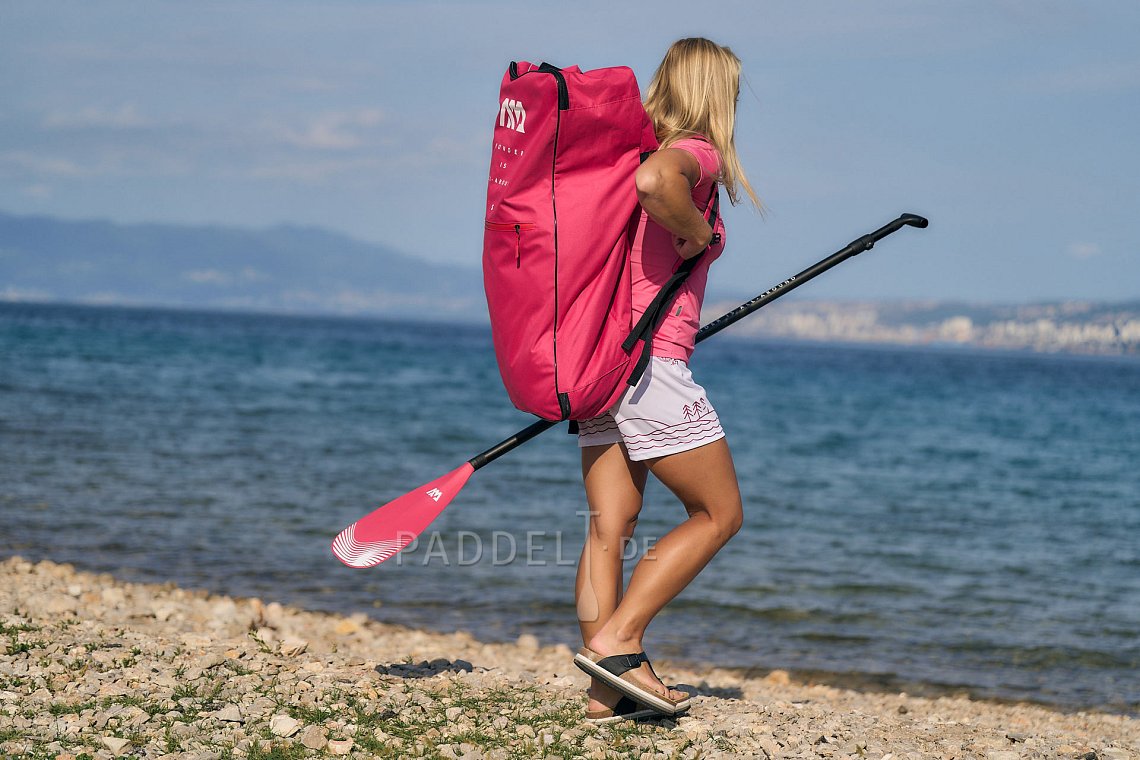 T-Shirt Damen PADDLEBOARDING PINK lycra kurzarm