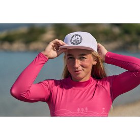 T-Shirt Damen PADDLEBOARDING DARK PINK Lycra langarm