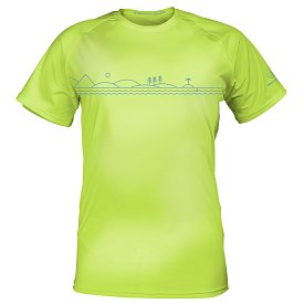 T-Shirt Herren PADDLEBOARDING NEON GREEN Lycra kurzarm