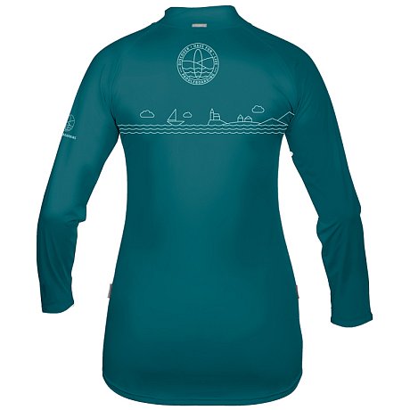 T-Shirt Damen PADDLEBOARDING PETROL Lycra langarm