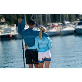 T-shirt Herren PADDLEBOARDING PETROL Lycra langarm