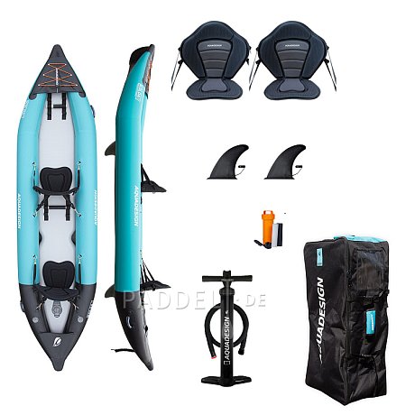 Kajak AQUADESIGN Koloa 360 - aufblasbares Kajak 2-Personen
