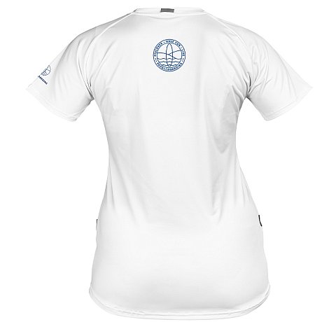 T-Shirt Damen PADDLEBOARDING STAMP WHITE Lycra kurzarm