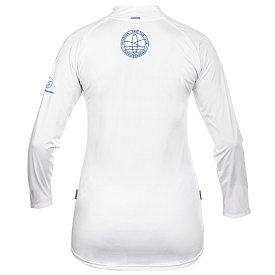 T-Shirt Damen PADDLEBOARDING STAMP WHITE Lycra langarm