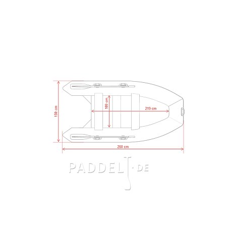 Schlauchboot GLADIATOR AK260AD green mit Luftboden