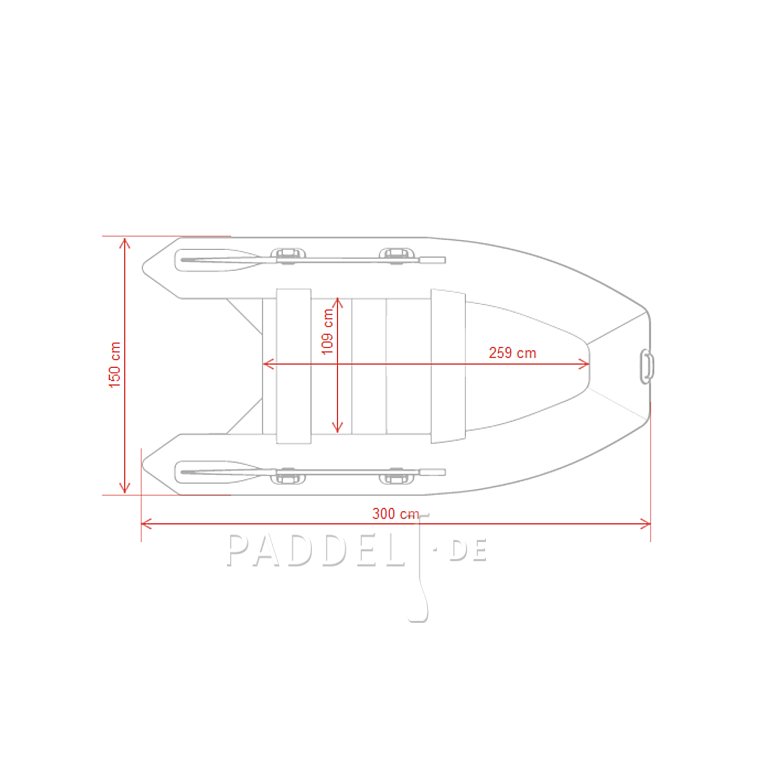 Schlauchboot GLADIATOR LIGHT AK300WF green mit Lattenboden