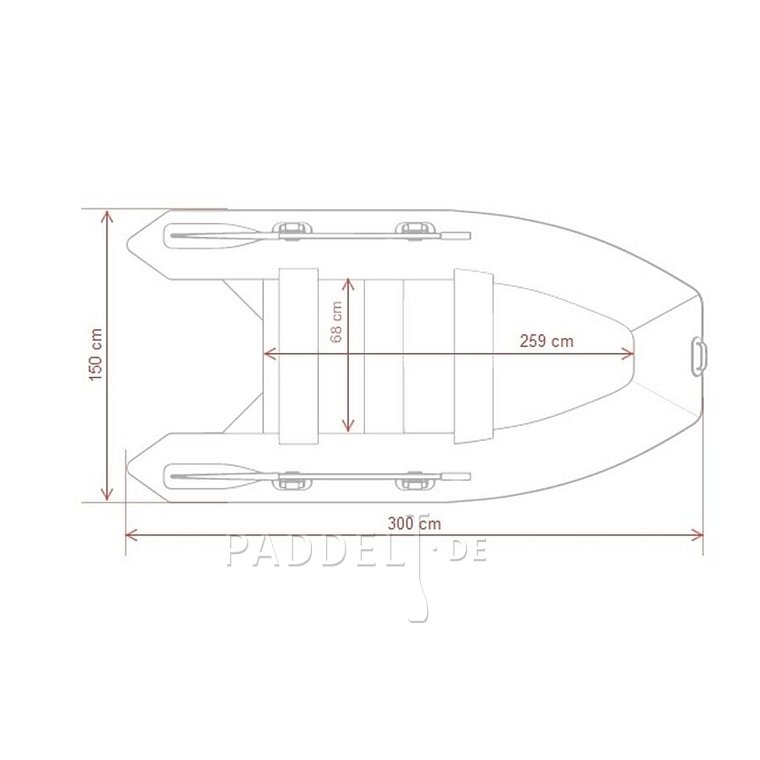 Schlauchboot GLADIATOR LIGHT AK300AD green mit Luftboden