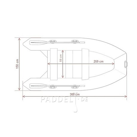 Schlauchboot GLADIATOR LIGHT AK300AD green mit Luftboden
