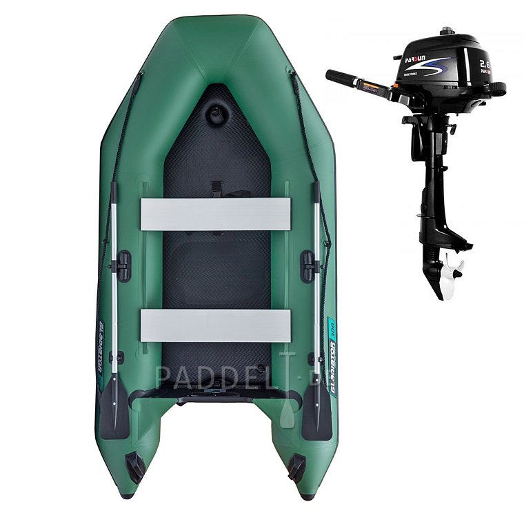 Schlauchboot GLADIATOR LIGHT AK300AD green mit Luftboden