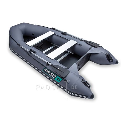Schlauchboot GLADIATOR LIGHT AK320WF dark grey mit Lattenboden