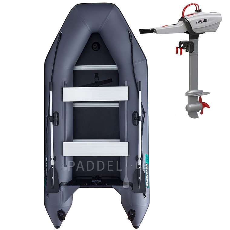Schlauchboot GLADIATOR LIGHT AK320WF dark grey mit Lattenboden
