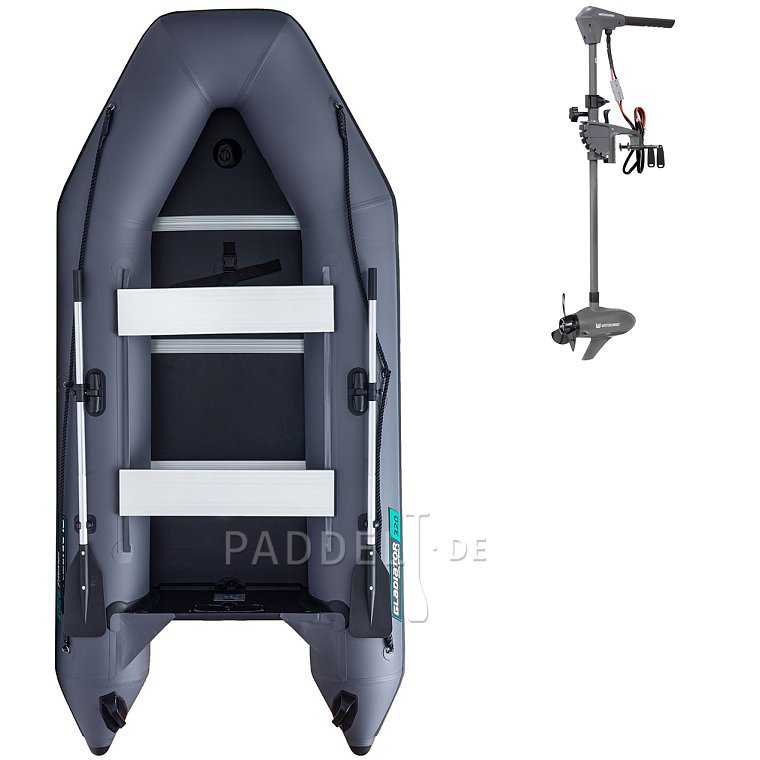 Schlauchboot GLADIATOR LIGHT AK320WF dark grey mit Lattenboden