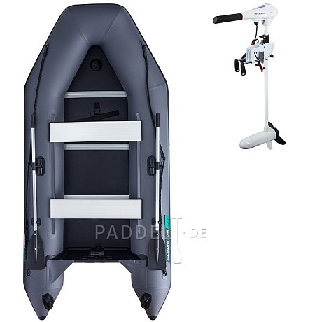 Schlauchboot GLADIATOR LIGHT AK320WF dark grey mit Lattenboden