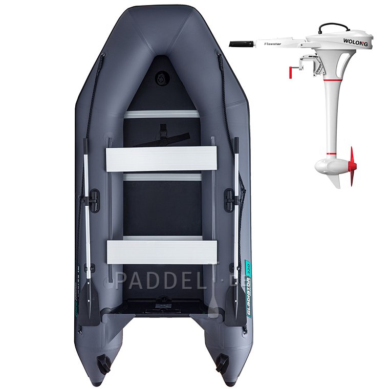 Schlauchboot GLADIATOR LIGHT AK320WF dark grey mit Lattenboden