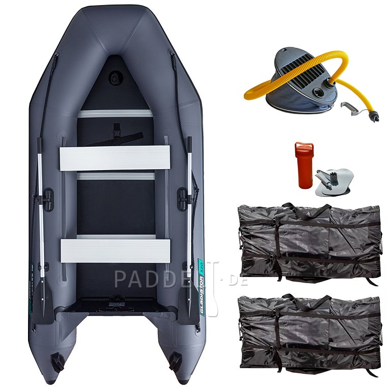 Schlauchboot GLADIATOR LIGHT AK320WF dark grey mit Lattenboden
