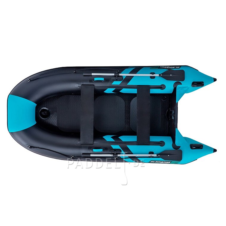 Schlauchboot GLADIATOR CLASSIC B330AD black turquoise mit Hochdruckboden