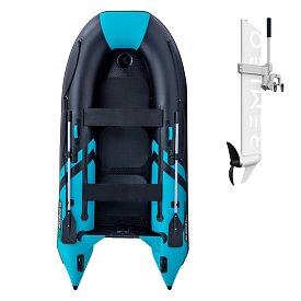 Schlauchboot GLADIATOR CLASSIC B330AD black turquoise mit Luftboden